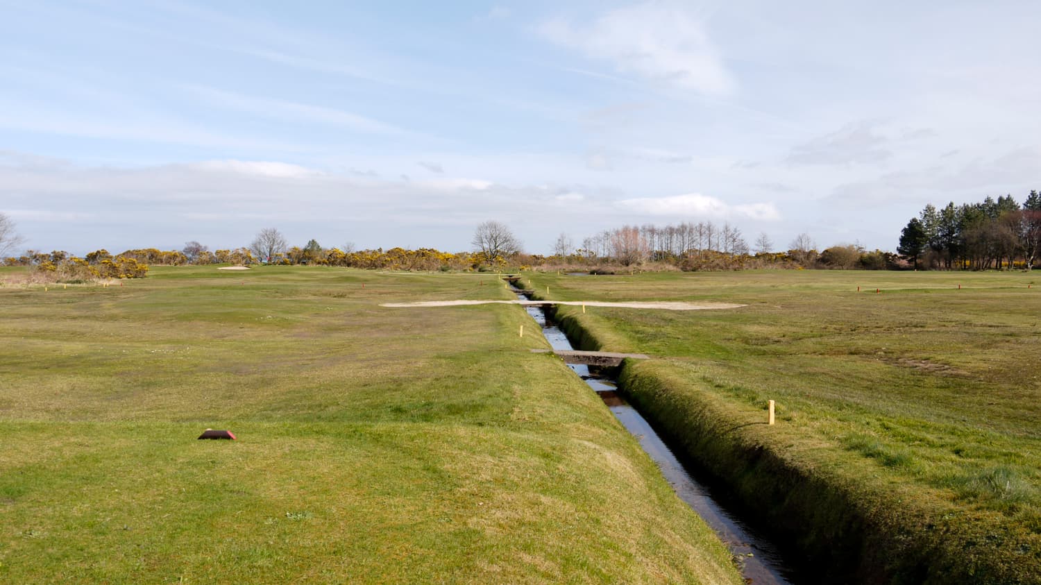 Brodick Golf Club links, with a burn crossing the fairway