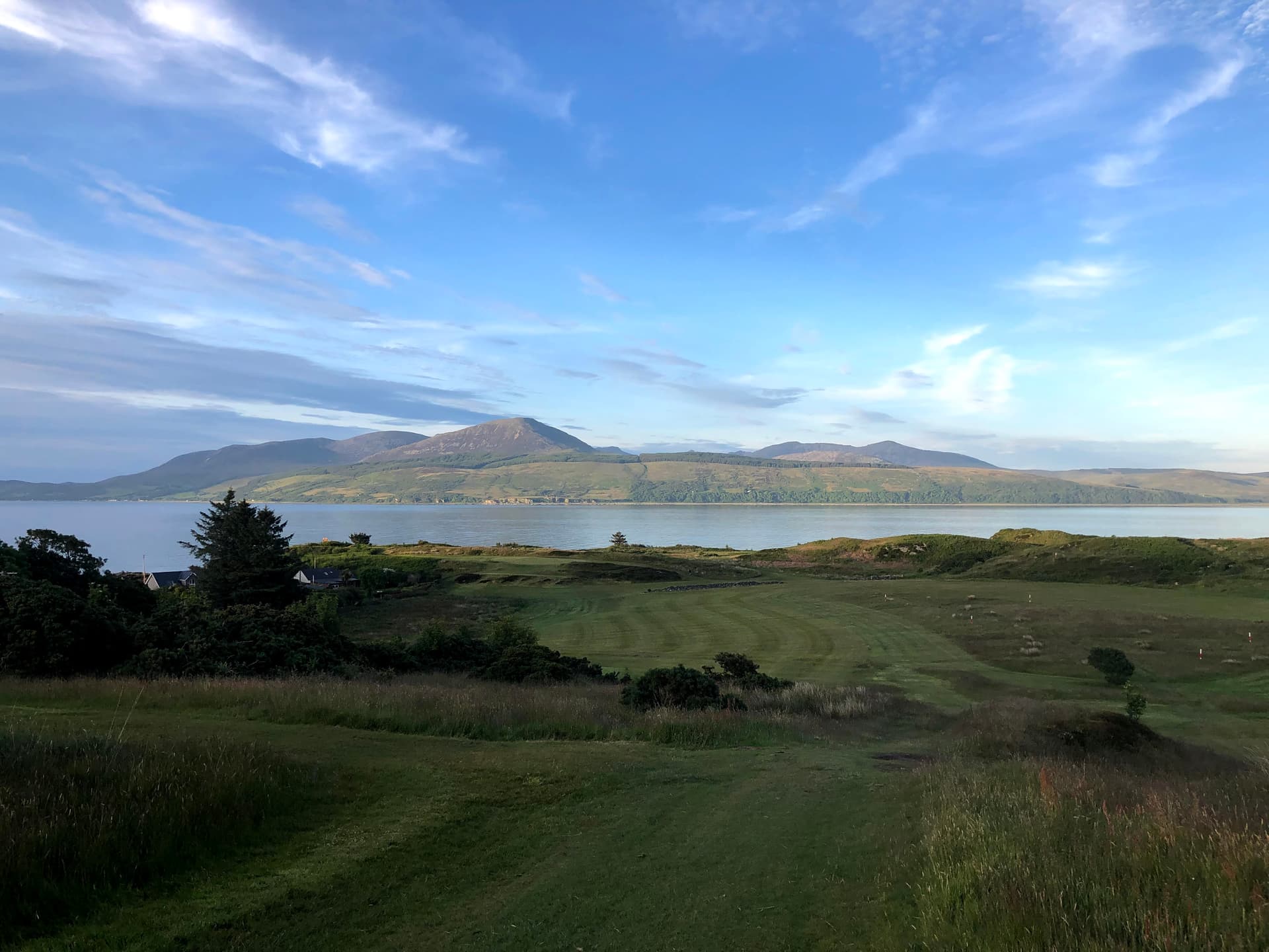 View from Carradale Golf Course across Kilbrannan Sound to Arran