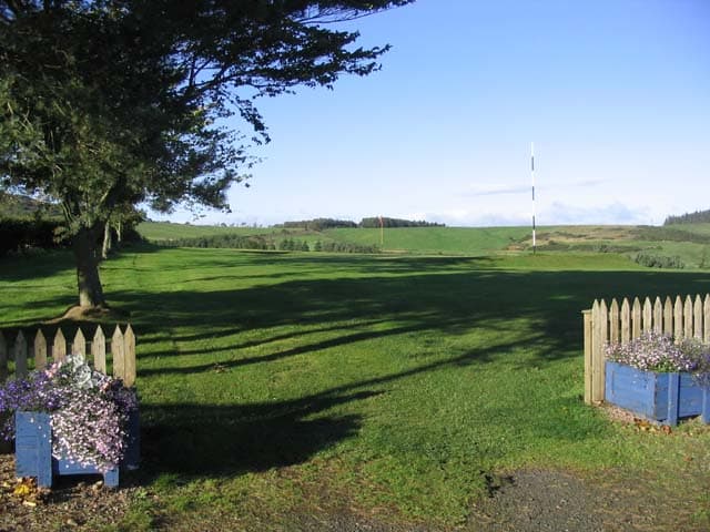 The course at Jedburgh from the clubhouse gate