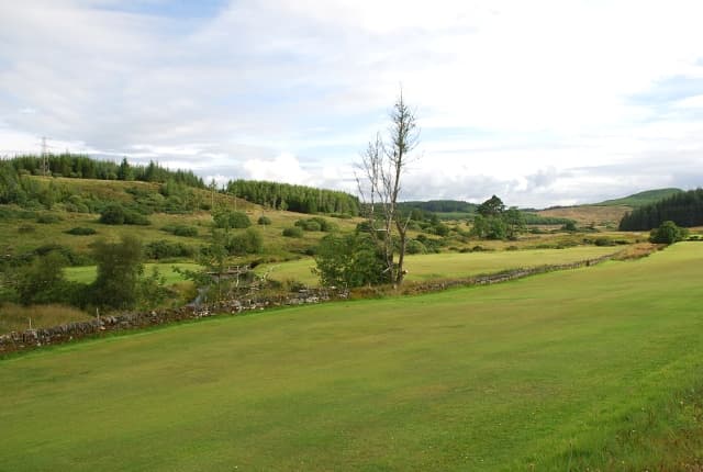 Fairways at Lochgilphead, looking up the glen north of the clubhouse