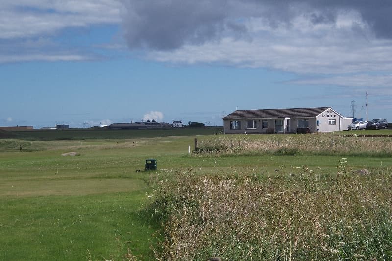 The clubhouse and links at Reay, the most northerly 18 holes on the Scottish mainland