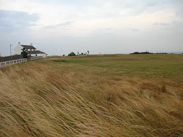 The clubhouse at Eyemouth, the only links course in the Scottish Borders